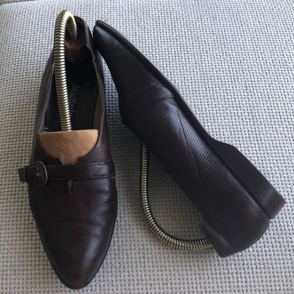 Nickels made in Italy brown leather shoe sz 6.5